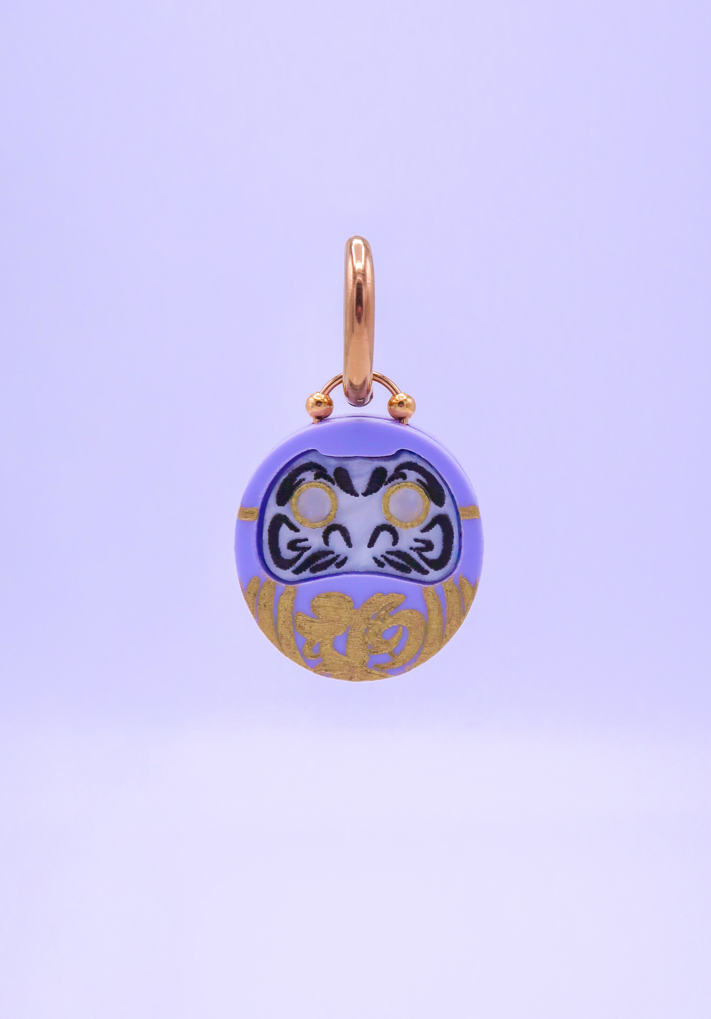 DARUMA LILA │ pendientes