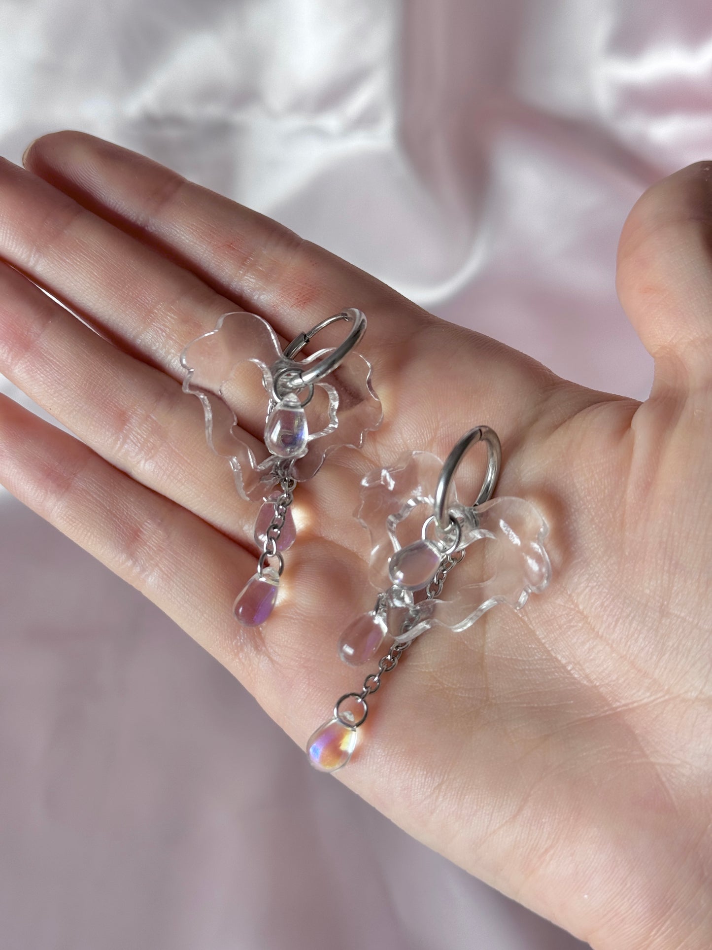 SILVERMIST TRANSPARENTES│pendientes