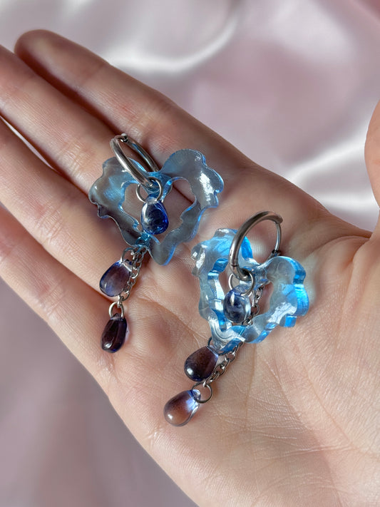 SILVERMIST AZUL│pendientes